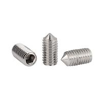 BOZONLI Vis Sans Tête Conique Vis de Hexagonale Creux Acier Inoxydable Boulons Vis Sans Conique de Hexagonale M4*4mm,30 pcs