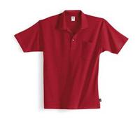 BP 1222-180-81-L T-shirt polo unisexe, manches 1/2, col polo avec bande pressive, longueur 70 cm 200,00 g/m², couleur rouge, L