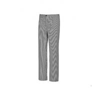 BP 1353-910-33-42 Pantalon de cuisinier boulanger, soufflé à la taille, pur coton, 220 g/m², motif à carreaux noir et blanc (42)