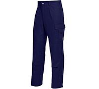 BP 1486-060-10-26 Pantalon de travail avec dos élastique, 300 g/m², pur coton, bleu foncé, 26