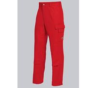 BP 1486-060-81/35/36 Pantalon de travail avec dos élastique 300,00 g/m² pur coton Couleur rouge Taille 35/36