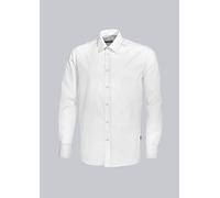 BP 1563-682-21-45/46, Chemise homme, manches longues avec poignets 125,00 g/m², tissu mélangé avec stretch blanc, 18