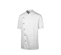 BP 1599-485-21 Gourmet Veste de cuisine à manches courtes en coton et polyester pour homme Blanc Taille XS