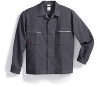 BP 1602-559-53-44/46n, Veste de travail, bande à boutons-pression dissimulés et poches 245,00 g/m², mélange de tissu gris foncé, 34/37n