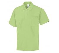 BP 1612-181-78-S Polo unisexe manches 1/2 col polo avec boutonnière 70 cm 220 g/m² mélange de tissu vert clair S