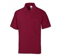 BP 1612-181-82-3XL Polo unisexe manches 1/2 col polo avec boutonnière 70 cm 220 g/m² mélange de tissu bordeaux, 3XL
