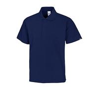BP 1625-181-110-5XL Polo unisexe à manches 1/2 Col polo avec bande à bouton-pression dissimulée, 70 cm, 220,00 g/m² Mélange de tissus, Bleu nuit, 5XL