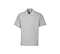 BP 1625-181-51-S Polo unisexe, manches 1/2, col polo avec bouton-pression dissimulé, 70 cm 220,00 g/m², mélange de tissus gris clair, S