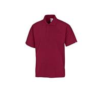 BP 1625-181-82-4XL Polo unisexe, manches 1/2, col polo avec bouton-pression dissimulé, 70 cm 220,00 g/m², tissu mélangé bordeaux, 4XL