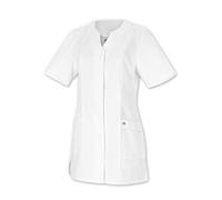 BP 1639-485-21/14n, Tunique pour femme, manches 1/2, col en V avec bouton-pression dissimulé 215,00 g/m², mélange de tissu, couleur blanc, taille 45