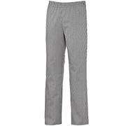 BP 1645-801-33-Sn Pantalon unisexe avec taille élastique 215,00 g/m² Motif carreaux noir/blanc Sn