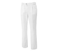 BP 1647-400-21-44s Pantalon pour femme avec plis et poches Mélange de tissu 215,00 g/m² Blanc 44s