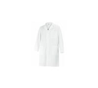 BP 1656-130-21-XLn Manteau unisexe à manches longues, col avec revers en pur coton 205,00 g/m² Blanc Taille XL