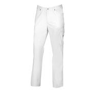 BP 1658-686-21-50l, Jean homme, jean 5 poches 230,00 g/m², tissu mélangé avec stretch blanc, 34l