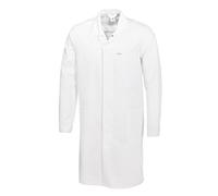 BP 1673-500-21-Sl Manteau unisexe manches 1/1 avec fente réglable au niveau des poignets, mélange de tissu 210,00 g/m², blanc, Sl