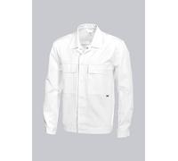 BP 1682-558-21-Sl Blouson de travail unisexe manches 1/1 Manchettes avec fermeture à pression réglable 245 g/m² Mélange de tissus Blanc Sl
