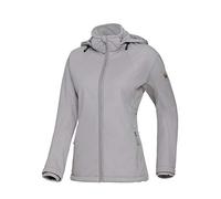 BP 1687-571-0051-XSn Veste Softshell pour femme, capuche zippée et réglable en largeur, 255 g/m², 100% polyester, gris clair, XSn