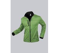 BP 1696-571-178-S Veste softshell pour homme Col montant Fermeture Éclair avant 255 g/m² 100% polyester Vert Taille S