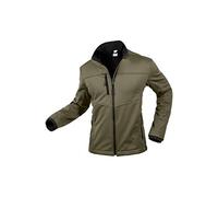 BP 1696-571-73-3XL Veste softshell pour homme Col montant Fermeture Éclair à l'avant 255 g/m² 100% polyester Olive 3XL