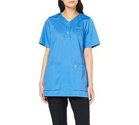 BP 1740-435-116-S Tunique pour femme, manches 1/2, col en V avec fine bande à bouton-pression, mélange de tissu 180 g/m², bleu azur, S