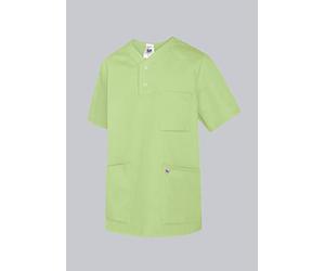 BP 1741-853-78 Tunique unisexe à enfiler, manches 1/2, col en V avec système de levage des bras, 200,00 g/m², mélange de tissu, vert clair, taille L