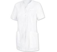 BP 1742-435-21 Tunique pour femme, 1/2 manches avec système de levage des bras et bande à boutons-pression dissimulés, 180,00 g/m², mélange de tissu, blanc, taille XS