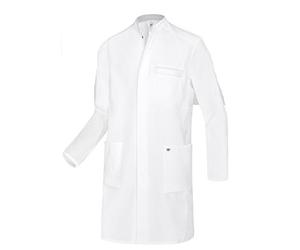 BP 1747-684-21-52n Blouse de médecin pour homme à manches longues avec empiècements stretch 200 g/m² Blanc 52 N