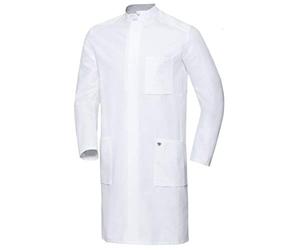 BP 1751-130-0021-54n Blouse de médecin pour homme, manches longues, système de levage des bras, pur coton, 205 g/m², blanche, 54n