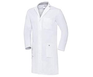 BP 1753-130-0021-48L Blouse médicale pour homme à manches longues avec système de levage des bras 205 g/m² pur coton Blanc 48 l