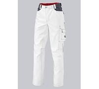 BP 1803-720-110 Pantalon de travail avec double bouton à la taille et dos élastique en coton renforcé 305,00 g/m² Bleu nuit/anthracite 39/40 l