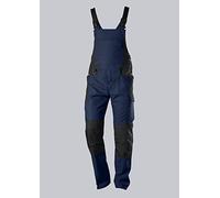 BP 1821-565-1432-43/46n Salopette en tissu mélangé avec bretelles stretch et attaches à clip 65% polyester/35% coton Bleu nuit/noir Taille 43/46 N
