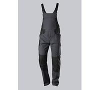 BP 1821-565-5632-30/32L Salopette en tissu mélangé avec bretelles stretch et attaches à clip 65% polyester/35% coton Anthracite/noir 30/32 l