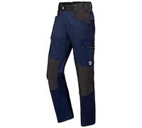 BP 1826-033-1432-33n Mélange de tissu avec pantalon de travail stretch pour hommes, taille plus haute dans le dos, 70% coton/28% polyester/2% élasthanne, bleu nuit/noir, taille 33 N