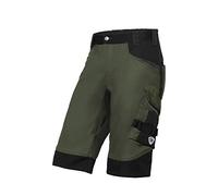 BP 1827-033-7332-39/40n Mélange de tissu avec short extensible, taille haute à l'arrière, 70% coton/28% polyester/2% élasthanne, olive/noir, taille 39/40N