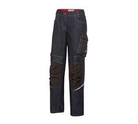 BP 1973-031-0004 Workwear Jean pour femme en coton et élasthanne, bleu foncé/pierre, taille 32/32