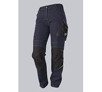 BP 1973-031-0004 Workwear Jean pour femme en coton et élasthanne, bleu foncé/pierre, taille 34/34