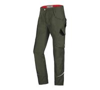 BP 1980-570-73 Pantalon de travail slim - Silhouette mince - Tissu extensible - Dos élastique - Coupe ergonomique - 65% polyester, 35% coton - Coupe courte - Taille : 48s - Couleur : olive