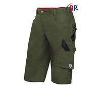 BP 1993-570-73 Workwear Short unisexe en polyester et coton Olive Taille 52