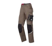 BP 1998-570-5032 Pantalon de travail avec poches genouillères - Silhouette mince - Sangle arrière élastique - 65% polyester, 35% coton - Coupe courte - Taille : 54 l - Couleur : noyer/noir