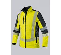 BP 2042-844-6656 Veste de travail pour homme, 79,5% polyester/16,5% coton/4% élastoléfine, jaune d'avertissement/anthracite, coupe moderne, taille 56/58n