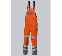 BP 2214-840-8553-39/40s Bretelles extensibles avec attaches à clips, 31% polyester/28% modacrylique/20% viscose/20% aramide/1% autres fibres, Warn Orange/Gris foncé, Taille 39/40S
