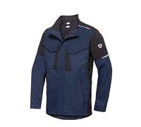 BP 2408-581-1432-34/37n Veste de travail pour homme, col montant, fermeture éclair dissimulée, 35% aramide, 30% modacrylique, 25% coton, 9% polyamide, 1% autres fibres, bleu nuit/noir, 34/37 N