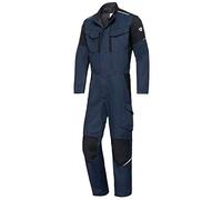 BP 2409-581-1432-52/54l Combinaison avec col montant, fermeture Éclair dissimulée et bande à bouton-pression, 245 g/m², bleu nuit/noir, 52/54 l