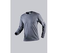 BP 2421-871-54-XS T-shirt unisexe à manches longues avec col rond et taille en tricot 72, 200,00 g/m², bleu/gris, XS