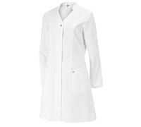BP 4866-130-21-42 Manteau pour femme à manches longues, col montant avec col en V, 205,00 g/m², pur coton, blanc, 42