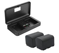 BP-522 (3000mA) Ensemble chargeur multifonction pour appareil photo (avec deux batteries) Compatible avec Canon Optura Pi/Xi/10/20, 100MC/200MC, ZR-20/25MC/30MC/40/45MC/50MC/60/65MC