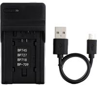BP-718 USB Chargeur pour Canon iVIS HF M51,M52,R31,R32,R42 LEGRIA HF R506,R56,R57,M60,R306,R36,R37,R38,R406,R46,R47,R48 VIXIA HF M50,M52,R30,R300 Caméra et Plus