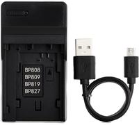 BP-808 USB Chargeur pour Canon FS100,FS200,FS300,LEGRIA HF G10,LEGRIA HF G25 Caméra et Plus