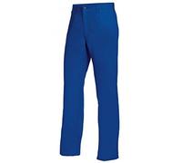 BP Cotton Plus 1469-720-13 Pantalon de travail avec bretelles en tissu avec insert en caoutchouc - Poches pour genouillères - Coton pur - Coupe ajustée - Taille 25 - Bleu roi