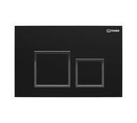 BP FEINER Plaque de déclenchement WC - Plaque de déclenchement compatible avec Geberit Sigma UP300, UP320, UP700, UP720 - 2 débits - Noir mat